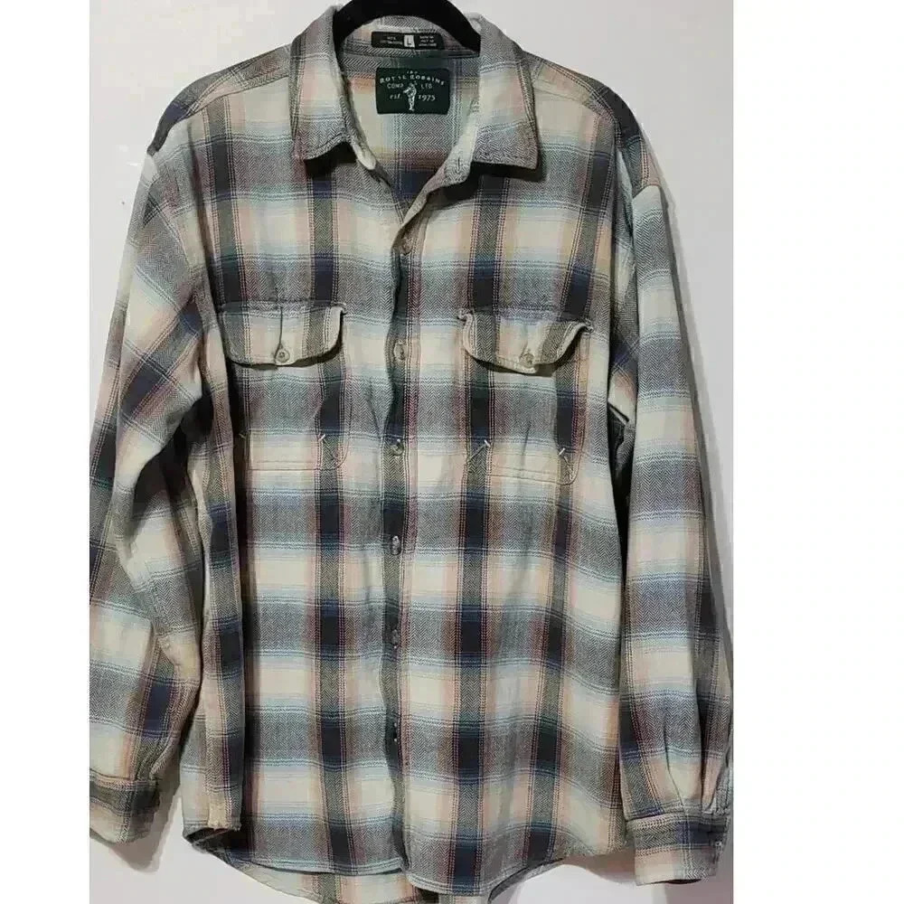 Royal Robbins flannel mens size large 100%‎ cotton super nice